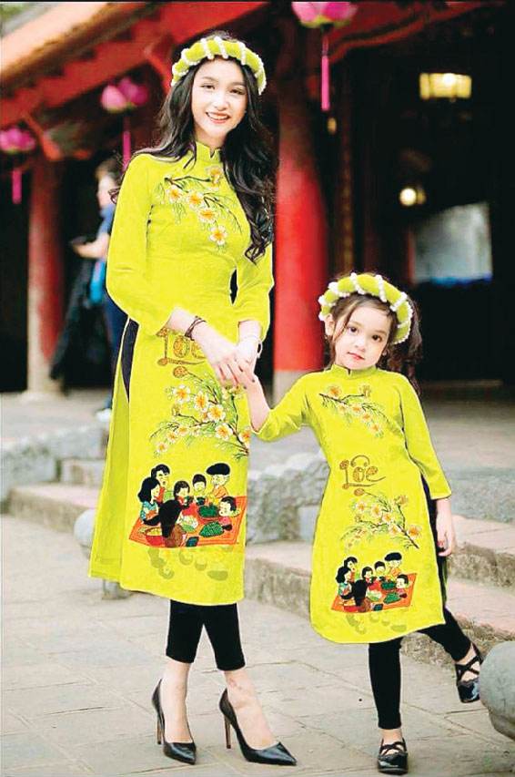 Áo dài - điểm nhấn của thời trang Tết

